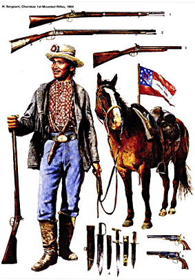 Osprey Warrior 105 - Native American Mounted Rifleman 1861-65