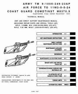 M-16 & M-16A1 [Technical Manual TM9-1005-249-23p]