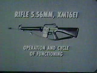 Rifle 5.56mm, XM16E1 Operation & Cycle of Functioning Movie