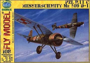 Fly Model  108 - PZL P.11 C & Messerschmitt Me 109 D-1