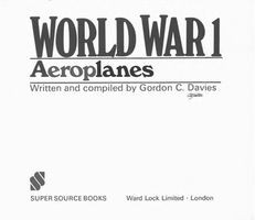 World War 1 Aeroplanes (Super source books)