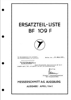 Ersatzteil-Liste Bf-109F