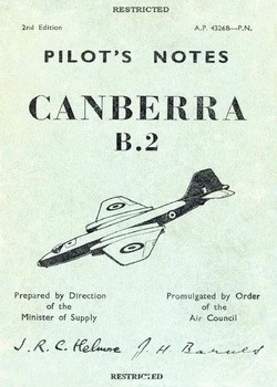 Pilots Notes Canberra B2