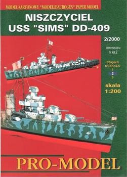 Pro-Model 2-2000 - Niszczyciel USS 'Sims' DD-409