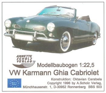VW Karmann Ghia Cabriolet [ASV]