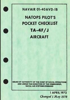 NATOPS pilot's Pocked Checklist  TA-4F/J Aircraft