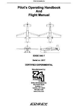 Pilot's Operating Handbook And Flight Manual EDGE 540-T