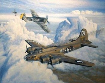 WW2 American USAAF Heavy Bomber B-17 Flying Fortress in Colour - Aircraft & Crew