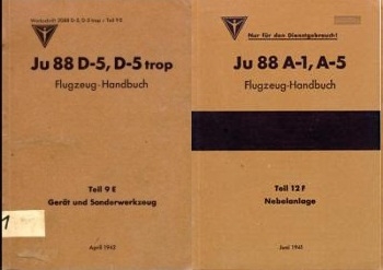 Ju 88 A-1, A-5  Teil 12 F.  Ju 88 D-5   Teil 9 E