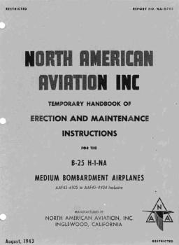 Temporary Handbook of Erection and Maintenance Instructions for the B-25 H-1-NA Medium Bombardment Airplanes