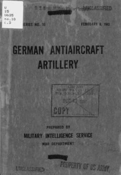 German Antiaircraft Artillery. Special Series No. 10