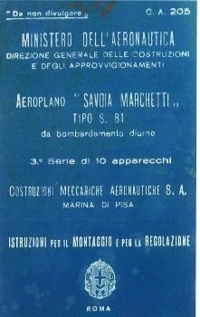 Aeroplano  Savoia Marchetti  Tipo S. 81  da Bombardamento diurno