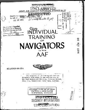 Individual Training of Navigators in the AAF
