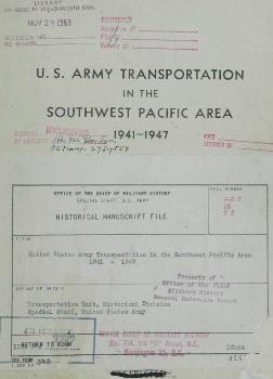 U.S. Army transportation in the Southwest Pacific area, 1941-1947