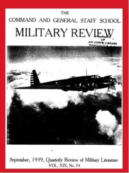 Military Review 1939-09. Volume XIX No. 74
