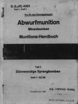 Abwurfmunition Minenbomben Munitions-Handbuch