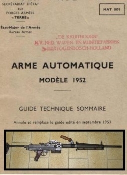 Arme Automatique. Modele 1952