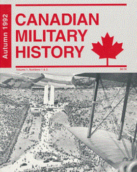 Canadian Military History Volume 1, Issue 1
