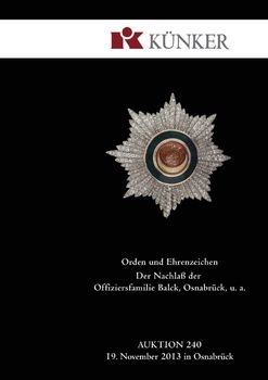 Orden und Ehrenzeichen (Kunker Auktion №240)