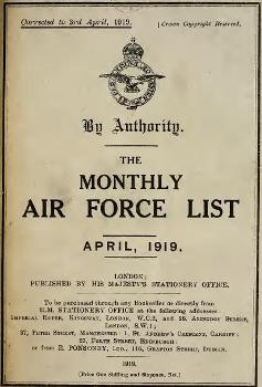 The Monthly Air Force list 1919-04