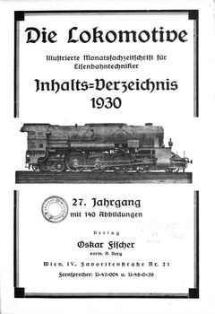 Die Lokomotive 27.Jaghrgang (1930)