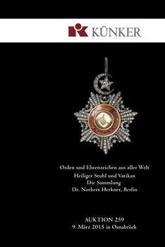 Orden und Ehrenzeichen aus aller Welt (Kunker Auktion 259)