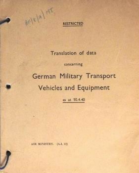 German Military Transport Vehicles and Equipment