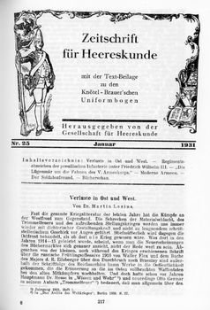 Zeitschrift fur Heereskunde 25-60
