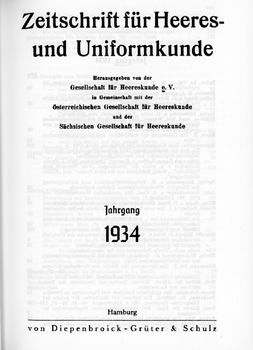 Zeitschrift fur Heeres- und Uniformkunde №61-96