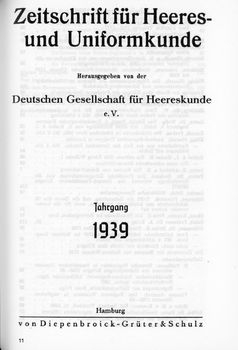 Zeitschrift fur Heeres- und Uniformkunde 107-109