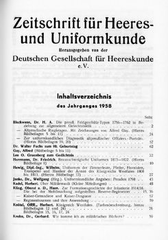 Zeitschrift fur Heeres- und Uniformkunde №157-161