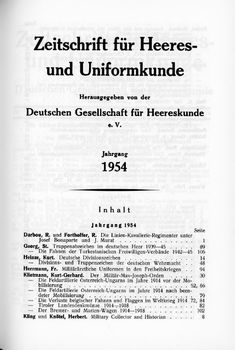 Zeitschrift fur Heeres- und Uniformkunde №134-139