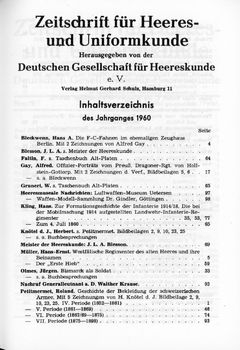 Zeitschrift fur Heeres- und Uniformkunde 167-172