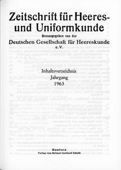 Zeitschrift fur Heeres- und Uniformkunde 185-190