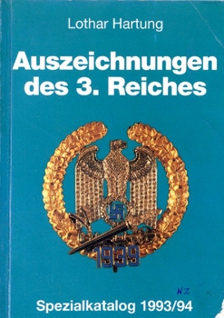 Auszeichnungen des 3. Reiches: Spezialkatalog 1993/94