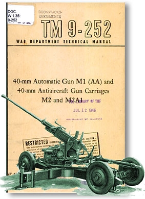 40-mm Automatic Gun M1 (AA) and 40-mm Antiaircraft Gun Carriages M2 And M2A1