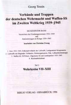 Verbande und Truppen der deutschen Wehrmacht und Waffen-SS im Zweiten Weltkrieg 1939-45. Band 16 Teil 2