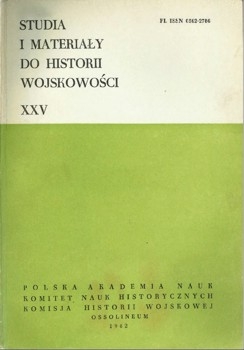 Studia i materialy do historii wojskowosci. Tom XXV