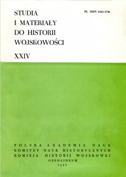 Studia i materialy do historii wojskowosci. Tom XXIV