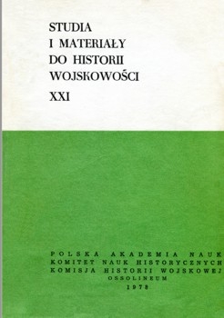 Studia i materialy do historii wojskowosci. Tom XXI