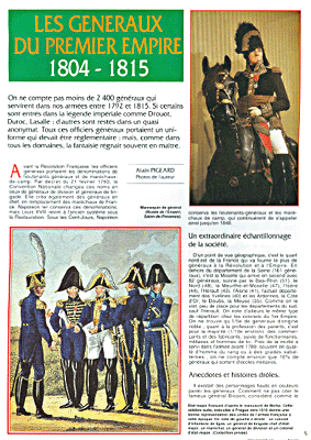 Tradition Magazine 121 1997 - Les generaux du premeir empire