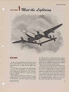 Lockheed P-38 Lightning - Pilot Training Manual 