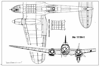 Heinkel He 111 схемы, чертежи, описания