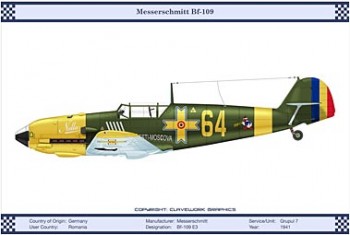 Самолёты Германии периода WW2 в цветных планшетах