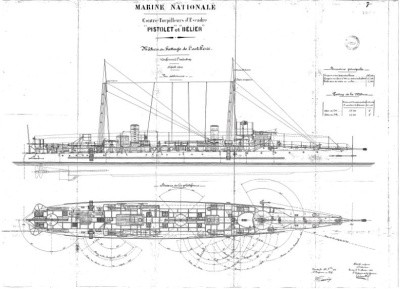 Чертежи кораблей французского флота BELIER 1903
