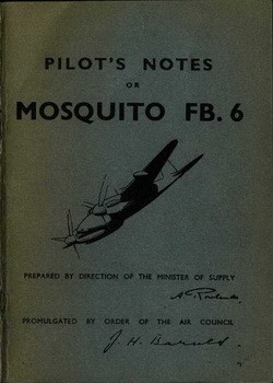 Pilots notes Mosquito F.B.Mk.6