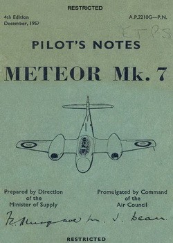 Pilot's Notes Meteor Mk7