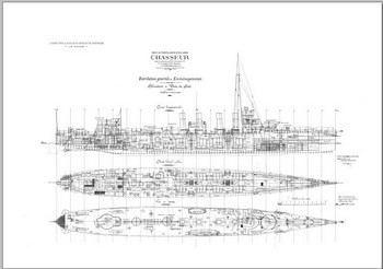Чертежи кораблей французского флота - CHASSEUR 1909
