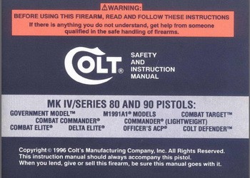 Colt Mkiv Series 80 & 90 Pistols