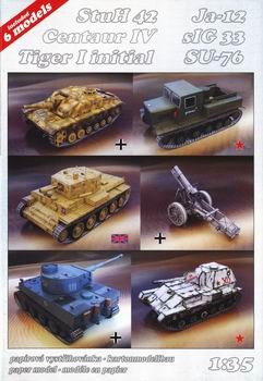 Vystrihovanky - StuH 42, Centaur IV, Tiger I initial, sIG 33, Я-12, СУ-76